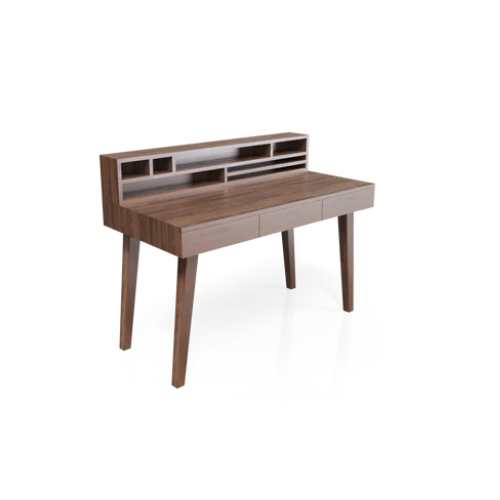 Solid Wood Desk / Efficient Workspace / Office Desks for Home with 2 Drawers